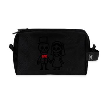Ehepaar Hochzeit Skull - Recycelte Kulturtasche - Schwarz - Vorne