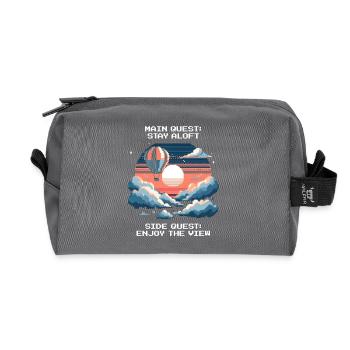 Balloon Ride Sky Adventure Aviation Thermals - Recycled Toiletry Zip Bag - anthracite - Front