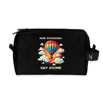 Sky Biome erreicht | Ballonfahrt Thermik Himmel - Recycelte Kulturtasche - Schwarz - Vorne