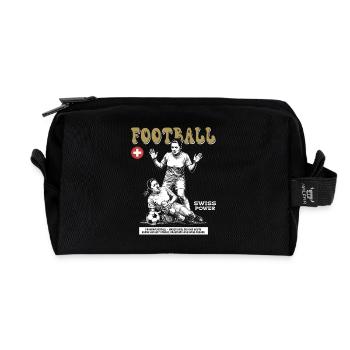 Einsatz pur: Frauenfußball Shirt CH - Recycelte Kulturtasche - Schwarz - Vorne