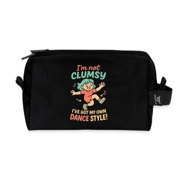 I'm Not Clumsy Dance Style Girls - Recycled Toiletry Zip Bag - black - Front