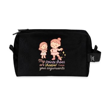 My Pointe Shoes Are Sharper Ballett Lieben - Recycelte Kulturtasche - Schwarz - Vorne