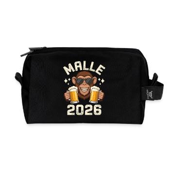 Malle 2026 - Recycelte Kulturtasche - Schwarz - Vorne