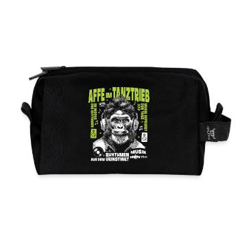 Philosopher Beat Shirt: Gorilla hears deep urban - Recycled Toiletry Zip Bag - black - Front