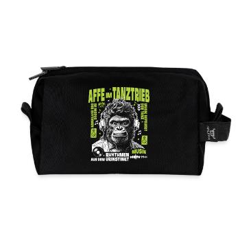Sound Tolle Shirt: Gorilla styles up the beat - Recycled Toiletry Zip Bag - black - Front