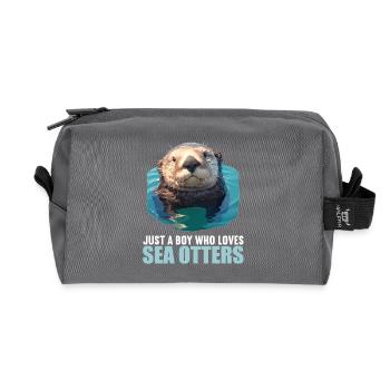 Loutre de mer - Trousse de toilette en tissu recyclé - anthracite - Devant