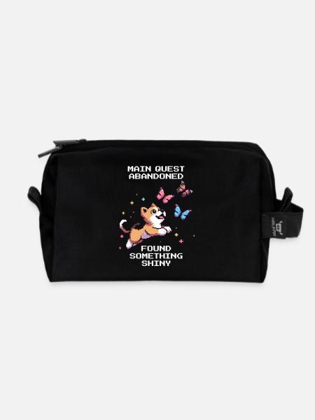 Distraction +100 | ADHD Focus Loss Classic - Recycled Toiletry Zip Bag - black