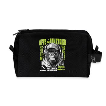 Bassblick Shirt: Gorilla Headphones in Turf Mode - Recycled Toiletry Zip Bag - black - Front