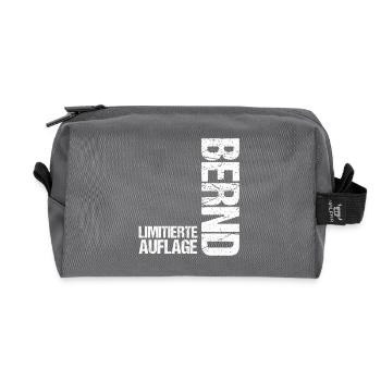 Bernd - Trousse de toilette en tissu recyclé - anthracite - Devant