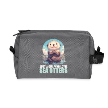 Loutre de mer - Trousse de toilette en tissu recyclé - anthracite - Devant