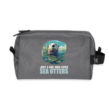 Loutre de mer - Trousse de toilette en tissu recyclé - anthracite - Devant