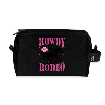 Howdy Rodeo – Not for Beginners - Recycelte Kulturtasche - Schwarz - Vorne