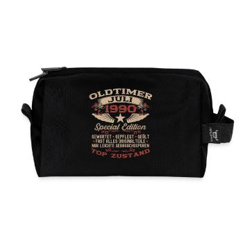 35. Geburtstag Geschenk Mann Oldtimer Juli 1990 - Recycelte Kulturtasche - Schwarz - Vorne