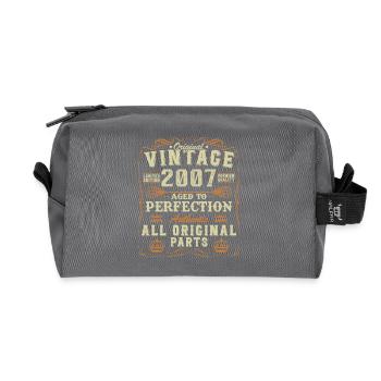 18 Jahre 2007 Vintage Retro Geburtstagsgeschenk - Recycelte Kulturtasche - Anthrazit - Vorne