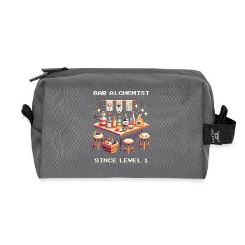 Bar Alchimiste | Mixologie active depuis le niveau 1 - Trousse de toilette en tissu recyclé - anthracite - Devant