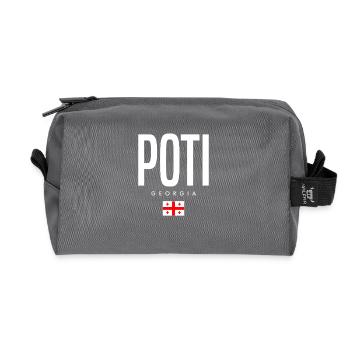 Poti, Géorgie - Trousse de toilette en tissu recyclé - anthracite - Devant