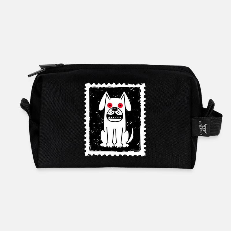 Geister Hund - Recycelte Kulturtasche - Schwarz