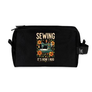 Couturière coudre comment je câline machine à coudre - Trousse de toilette en tissu recyclé - noir - Devant