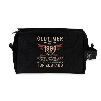 35. Geburtstag Geschenk Mann Oldtimer Juli 1990 - Recycelte Kulturtasche - Schwarz - Vorne