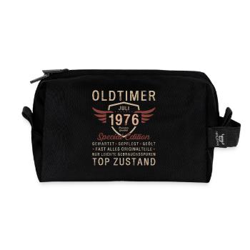 50. Geburtstag Original Juli Jahrgang 1976 - Recycelte Kulturtasche - Schwarz - Vorne