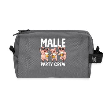 Malle Party Crew - Recycelte Kulturtasche - Anthrazit - Vorne