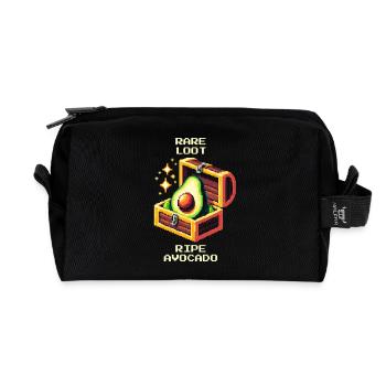 Rare Loot | Perfectly Ripened Avocado Drop - Recycled Toiletry Zip Bag - black - Front