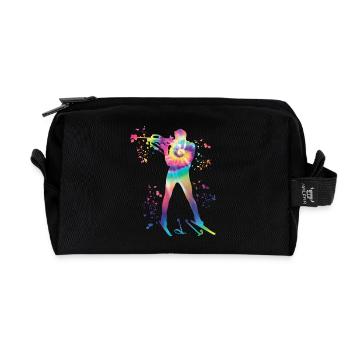 Biathlète Biathlon combiné nordique - Trousse de toilette en tissu recyclé - noir - Devant