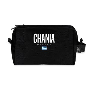 La Canée, Grèce - Trousse de toilette en tissu recyclé - noir - Devant