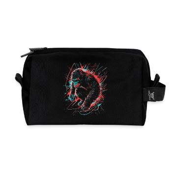 Affe Gorilla Schimpanse Neon Farbenfroh Bunt - Recycelte Kulturtasche - Schwarz - Vorne