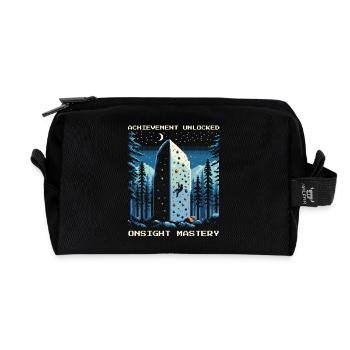 Maîtrise à vue | Bloc Pixel Art - Trousse de toilette en tissu recyclé - noir - Devant