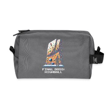Combat final : Highball | Bloc Pixel Art - Trousse de toilette en tissu recyclé - anthracite - Devant