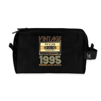 30ème Anniversaire Cadeau Homme Cassette Juillet 1995 - Trousse de toilette en tissu recyclé - noir - Devant