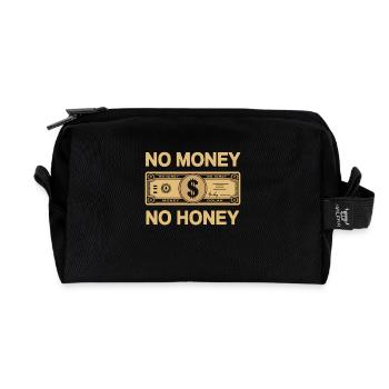 Pas d’argent pas de miel Ironique Argent Dire Fête - Trousse de toilette en tissu recyclé - noir - Devant