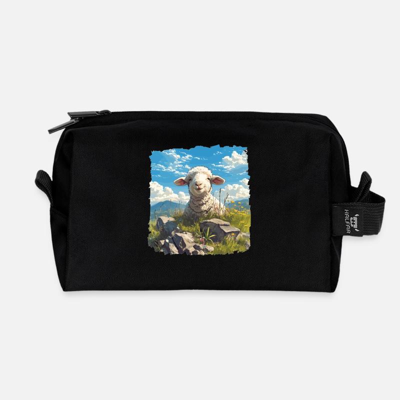 Schafe Schaf - Recycelte Kulturtasche - Schwarz