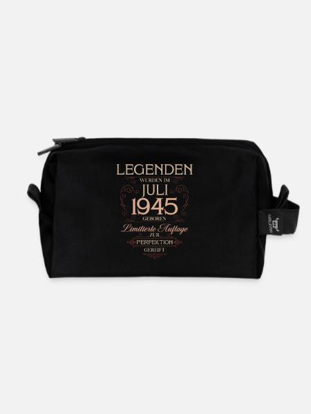 80. Geburtstag Legende Juli Jahrgang 1945 - Recycelte Kulturtasche - Schwarz