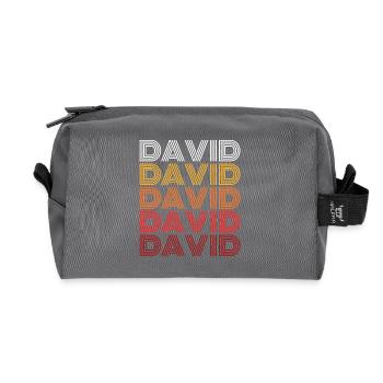 David - Recycelte Kulturtasche - Anthrazit - Vorne