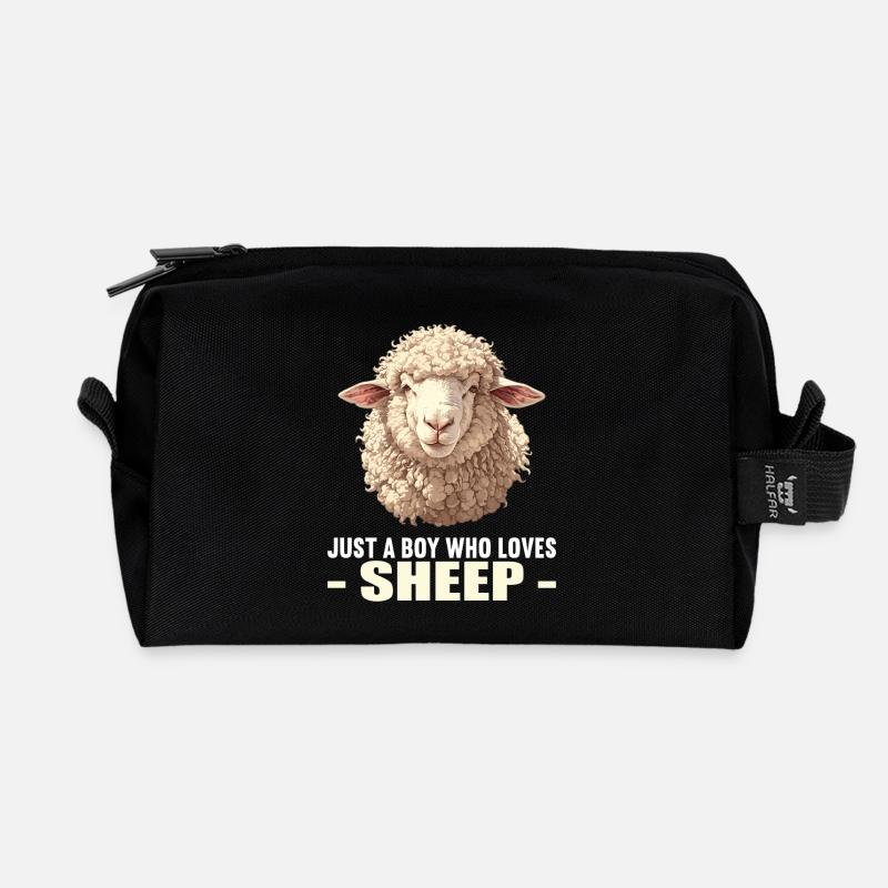 Schafe Schaf - Recycelte Kulturtasche - Schwarz