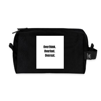 The Triple Threat – Relatable Overthinking - Recycled Toiletry Zip Bag - black - Front