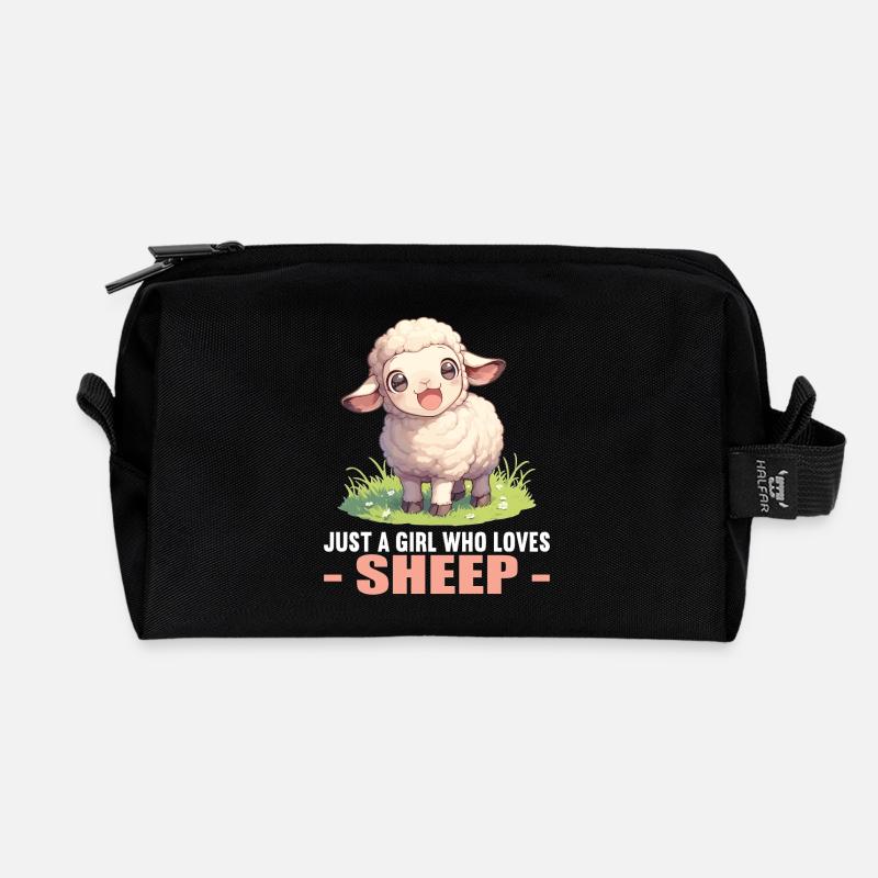 Schafe Schaf - Recycelte Kulturtasche - Schwarz