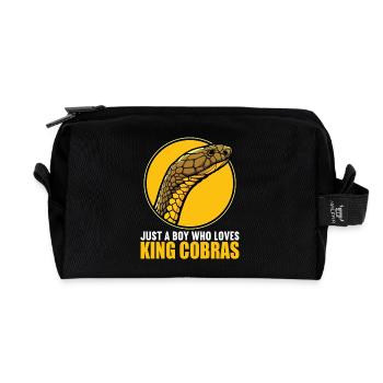 Cobras royaux Cobra royaux - Trousse de toilette en tissu recyclé - noir - Devant