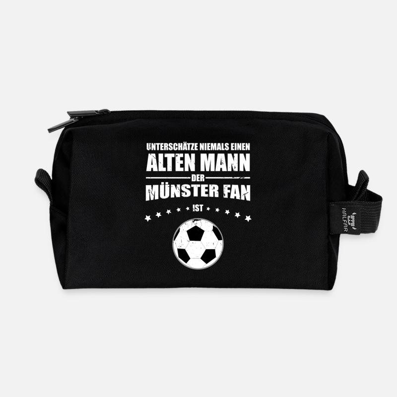 Alter Mann - Münster Fan | Retro Vintage Design - Recycelte Kulturtasche - Schwarz