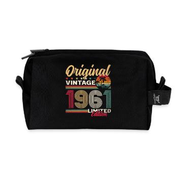 64ème Anniversaire Original Vintage 1961 - Trousse de toilette en tissu recyclé - noir - Devant