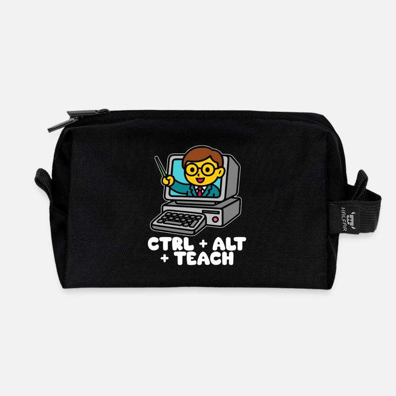 STRG + ALT + TEACH - GESCHENK FÜR LEHRER - Recycelte Kulturtasche - Schwarz