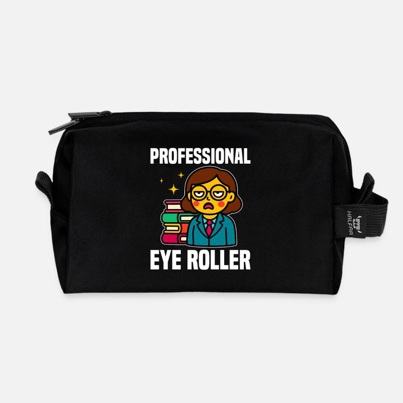 PROFESSIONELLER AUGENROLLER - LEHRER GESCHENK - Recycelte Kulturtasche - Schwarz