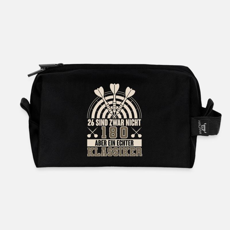 Dart Darten Darts - Recycelte Kulturtasche - Schwarz