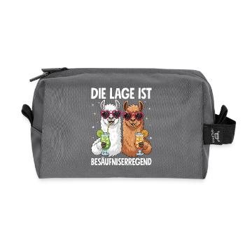 Die Lage Ist Besäufniserregend - Recycelte Kulturtasche - Anthrazit - Vorne
