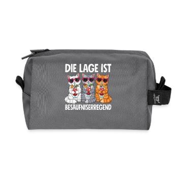 Die Lage Ist Besäufniserregend - Recycelte Kulturtasche - Anthrazit - Vorne