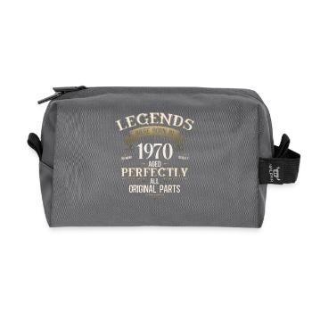 55. Geburtstag Legende Jahrgang 1970 - Recycelte Kulturtasche - Anthrazit - Vorne