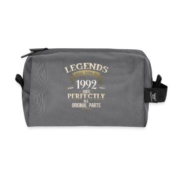 33. Geburtstag Legende Jahrgang 1992 - Recycelte Kulturtasche - Anthrazit - Vorne