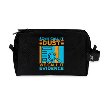 Forensic Science Major Call It Evidence Forensics - Recycled Toiletry Zip Bag - black - Front
